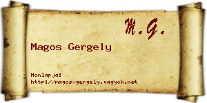 Magos Gergely névjegykártya