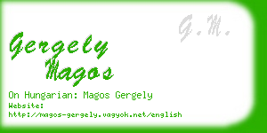gergely magos business card
